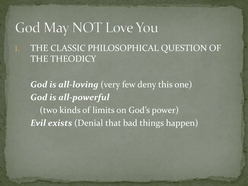god may not love you 9