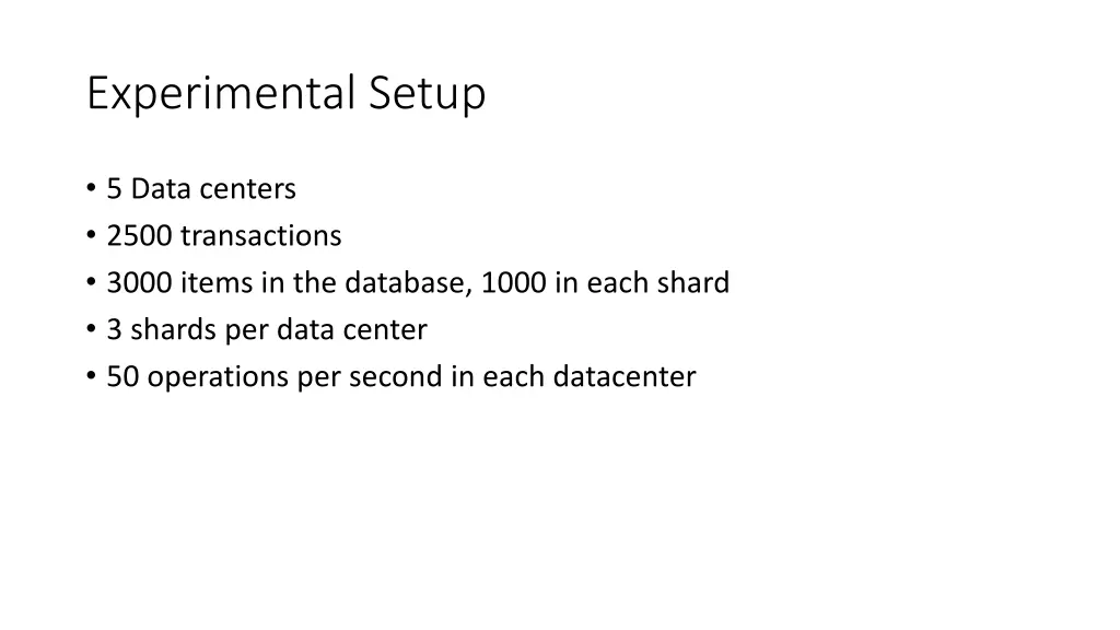 experimental setup