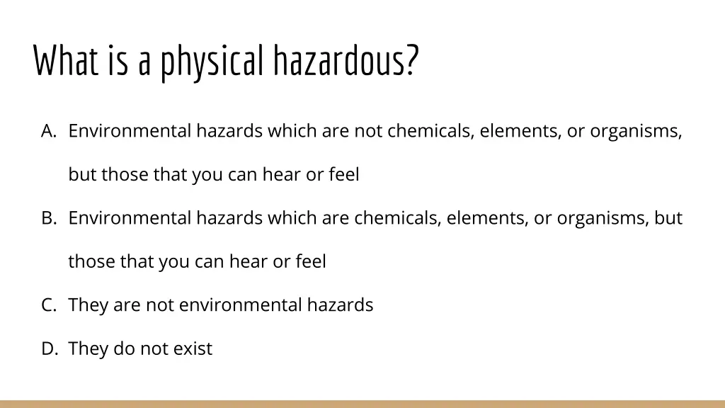 what is a physical hazardous