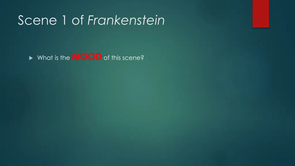 scene 1 of frankenstein