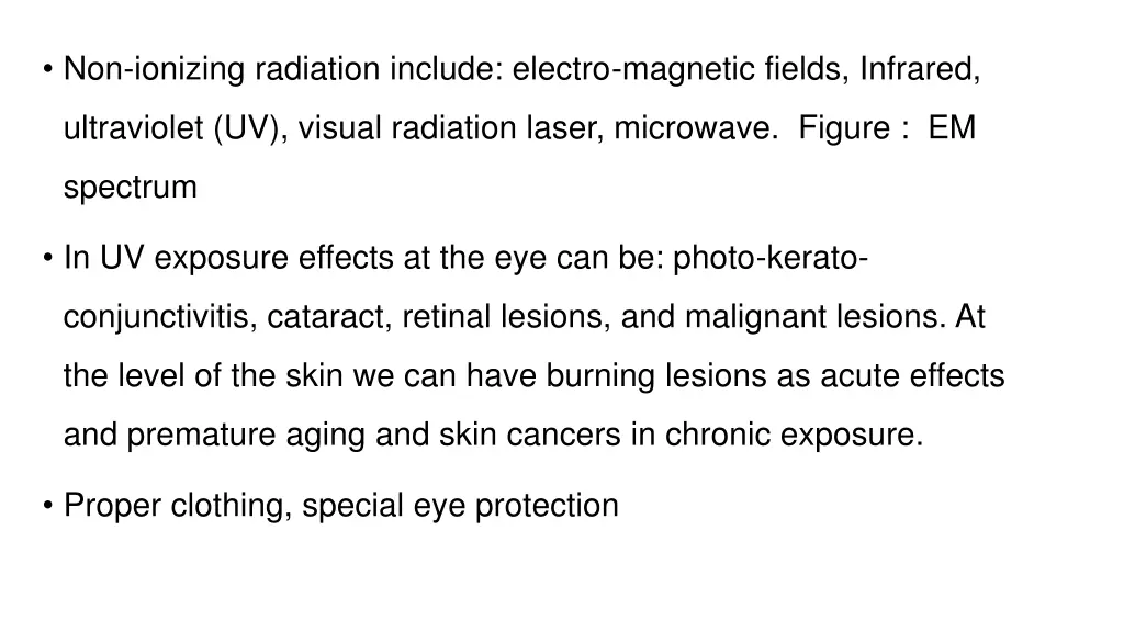 non ionizing radiation include electro magnetic