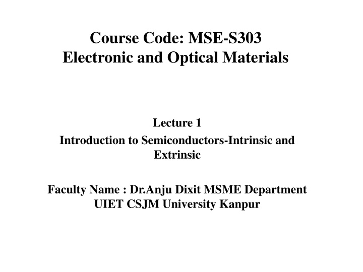 course code mse s303 electronic and optical