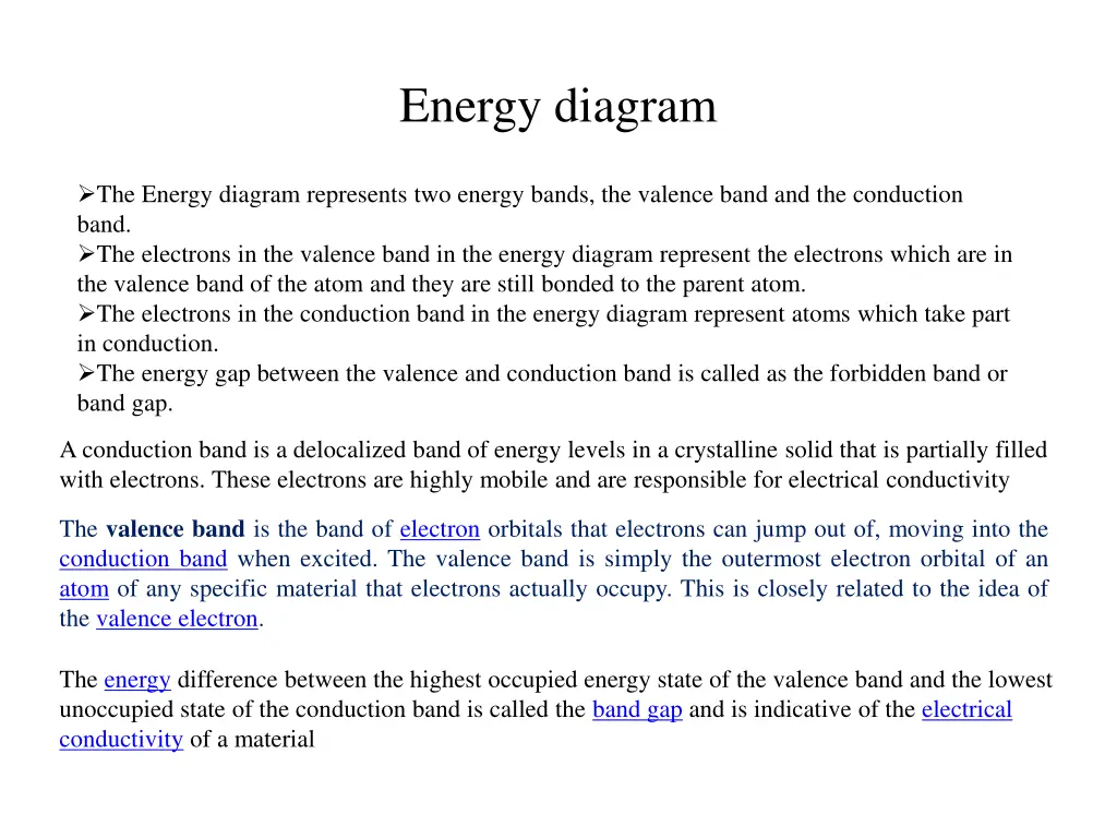 energy diagram