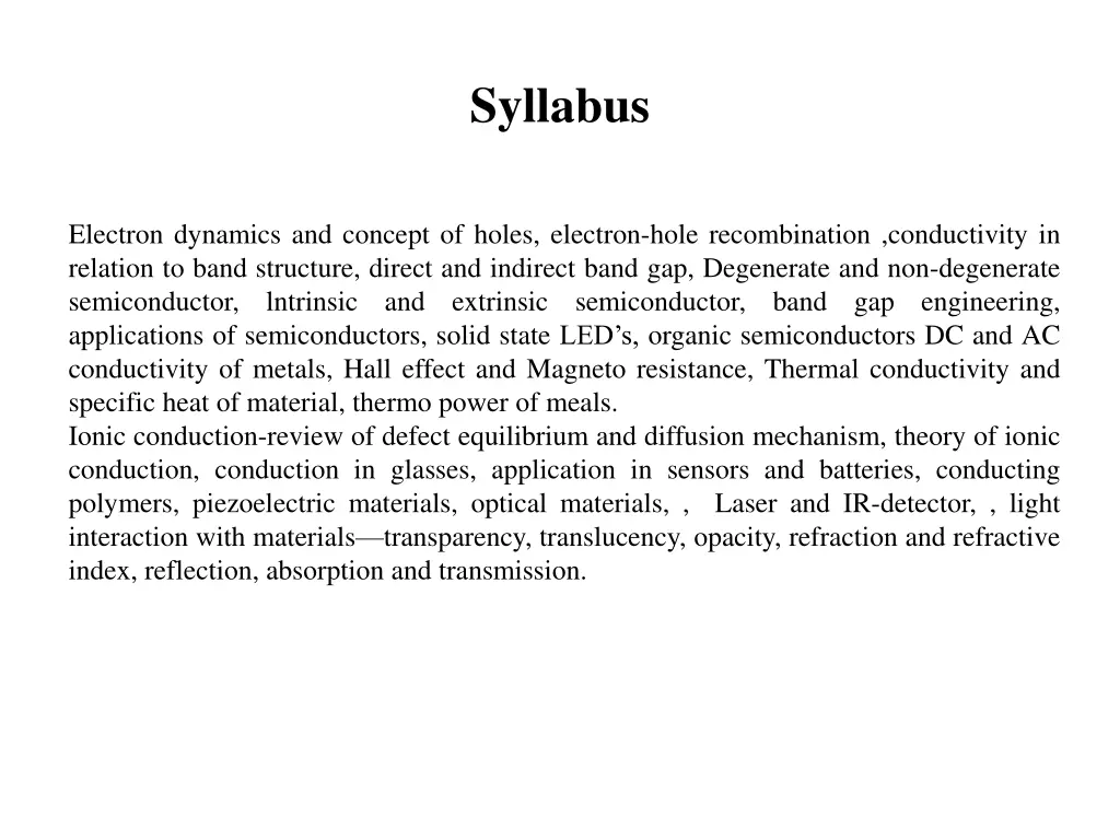 syllabus