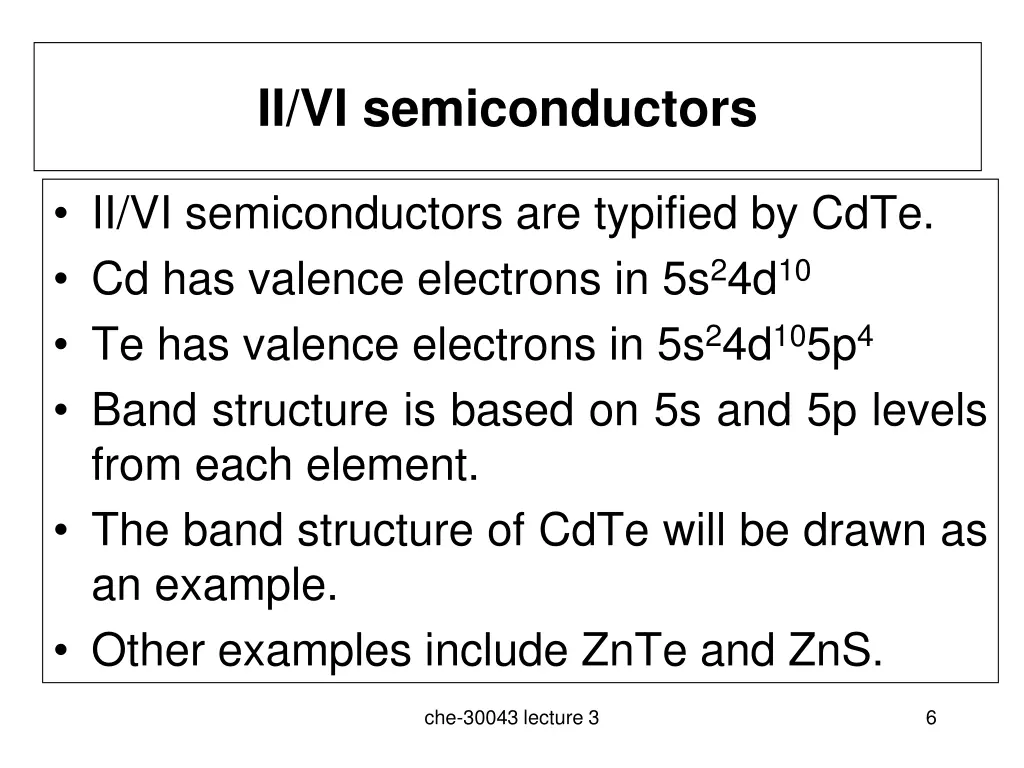 ii vi semiconductors