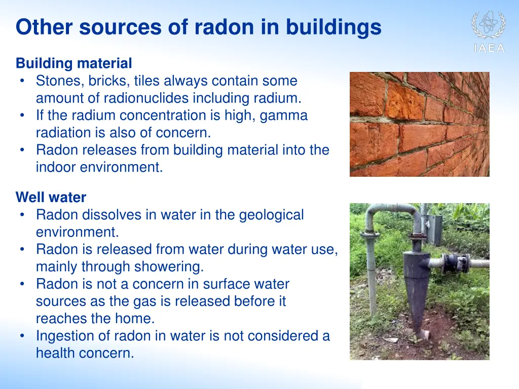 other sources of radon in buildings