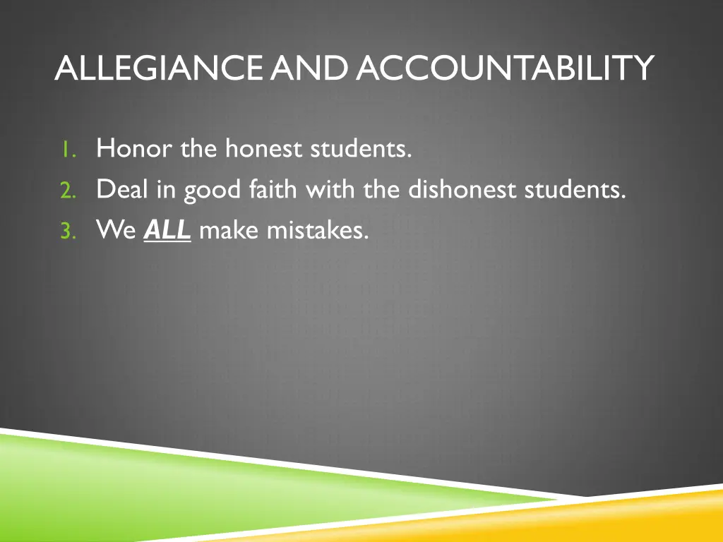 allegiance and accountability