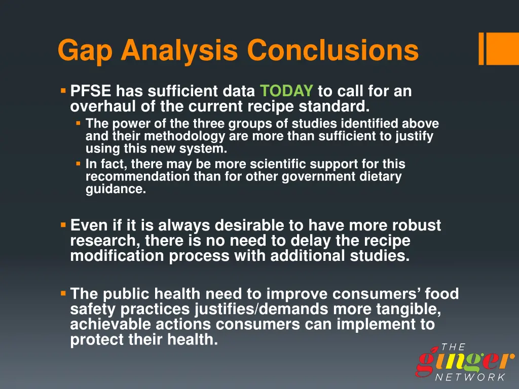 gap analysis conclusions
