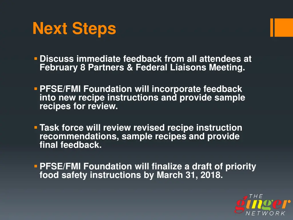 next steps