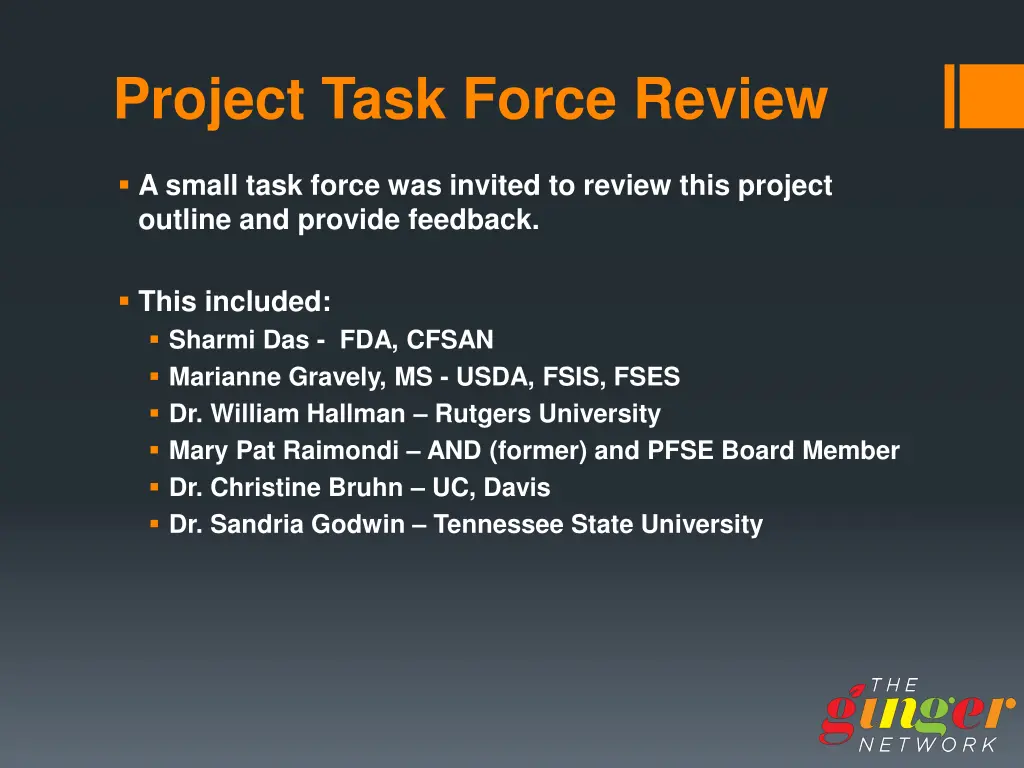 project task force review
