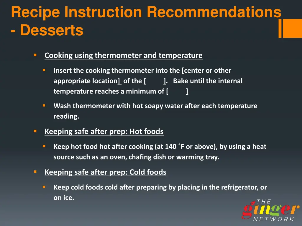 recipe instruction recommendations desserts 1