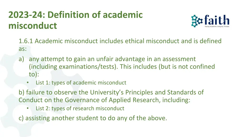 2023 24 definition of academic misconduct