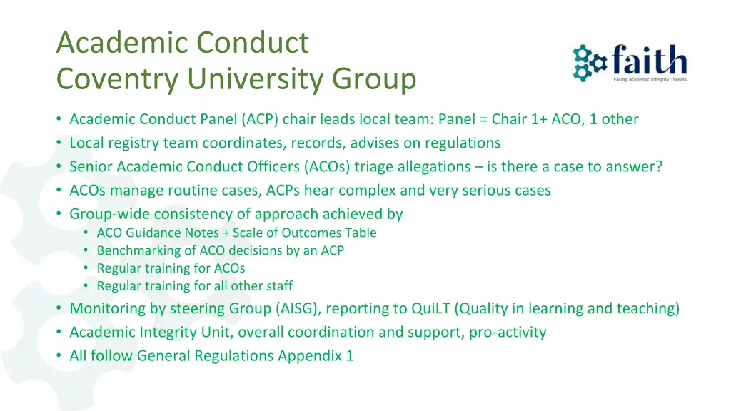 academic conduct coventry university group