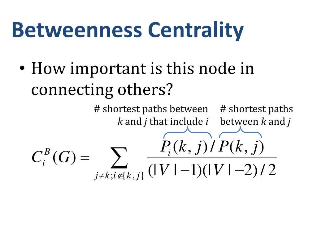 betweenness centrality