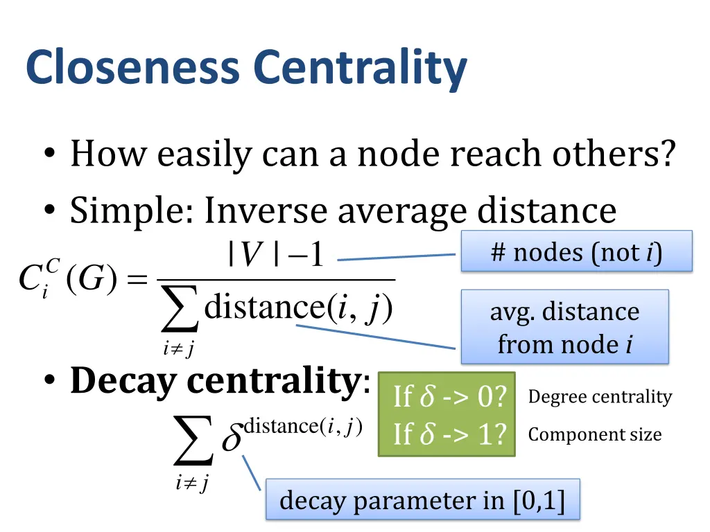 closeness centrality