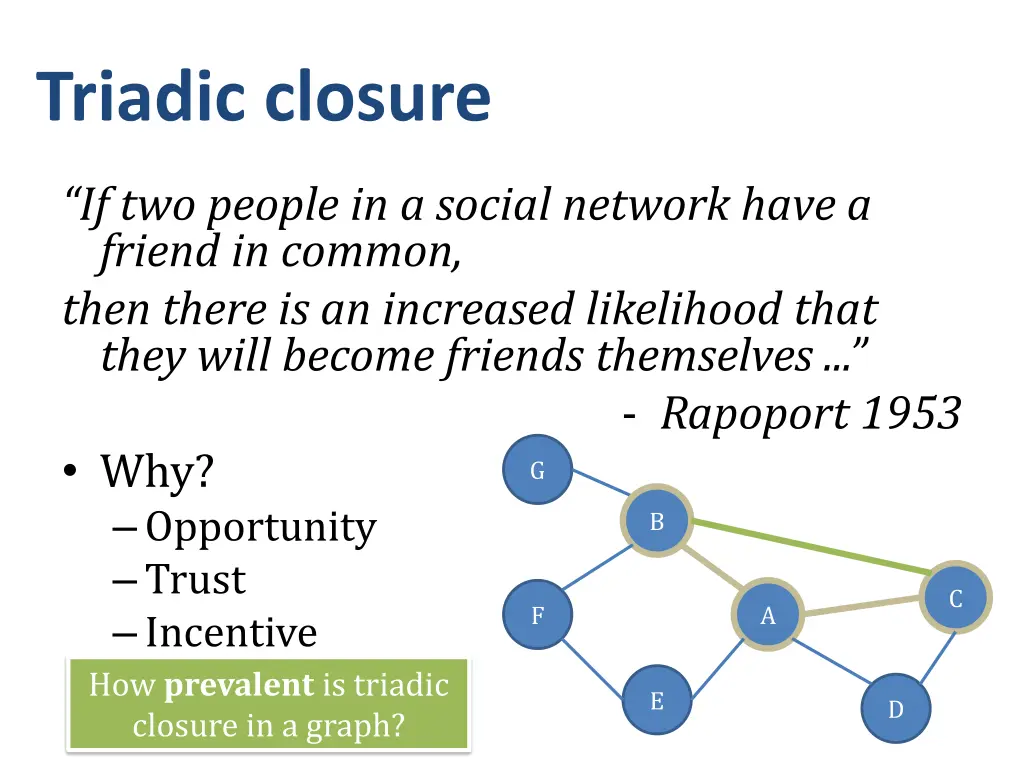 triadic closure