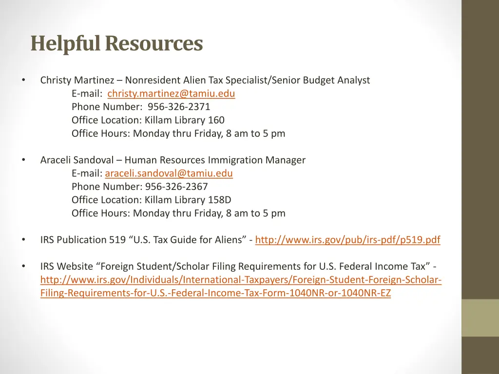 helpful resources