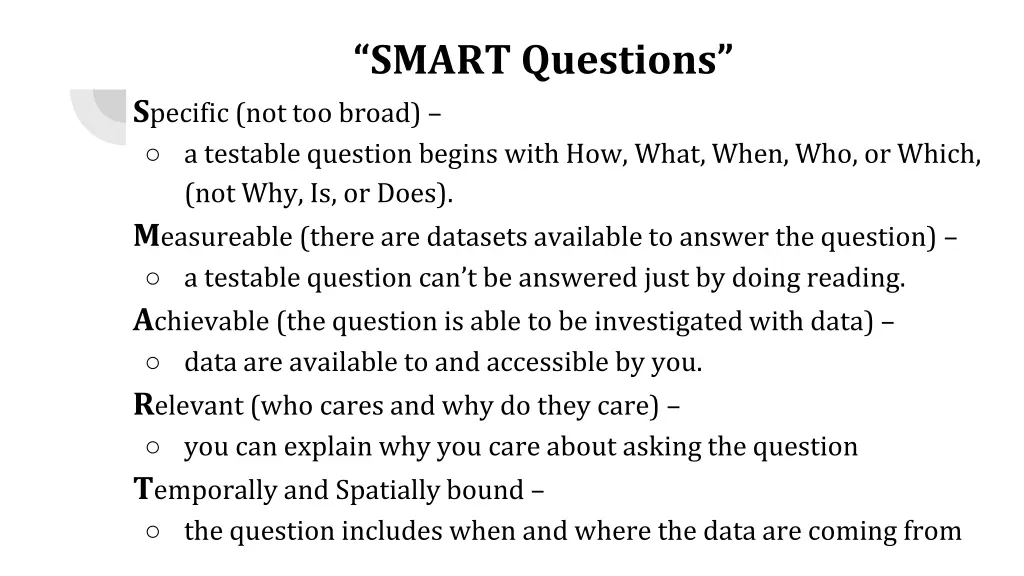 smart questions