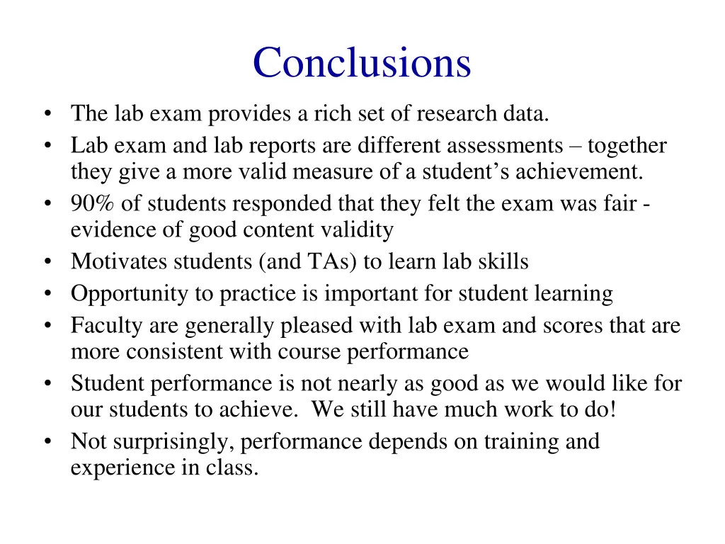 conclusions