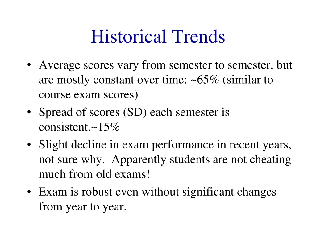 historical trends