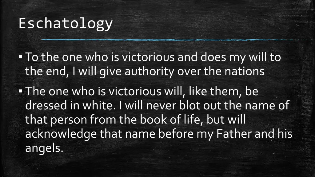 eschatology 5