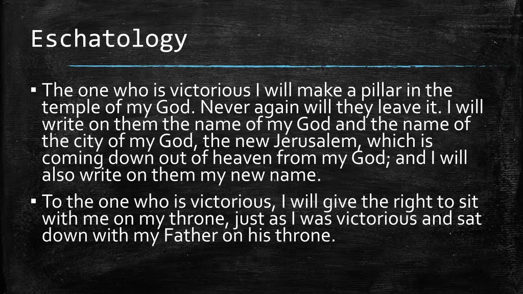 eschatology 6