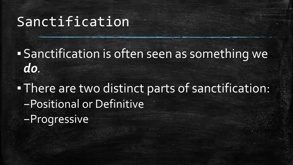 sanctification