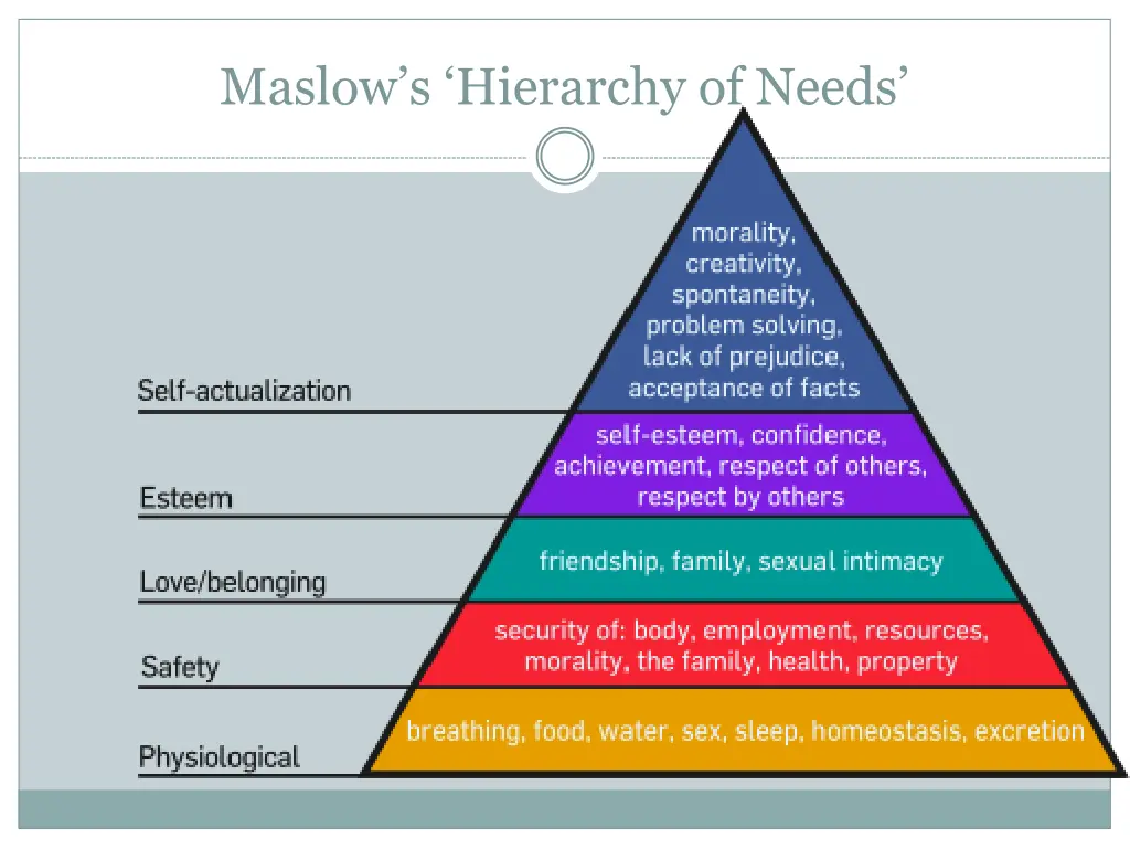 maslow s hierarchy of needs