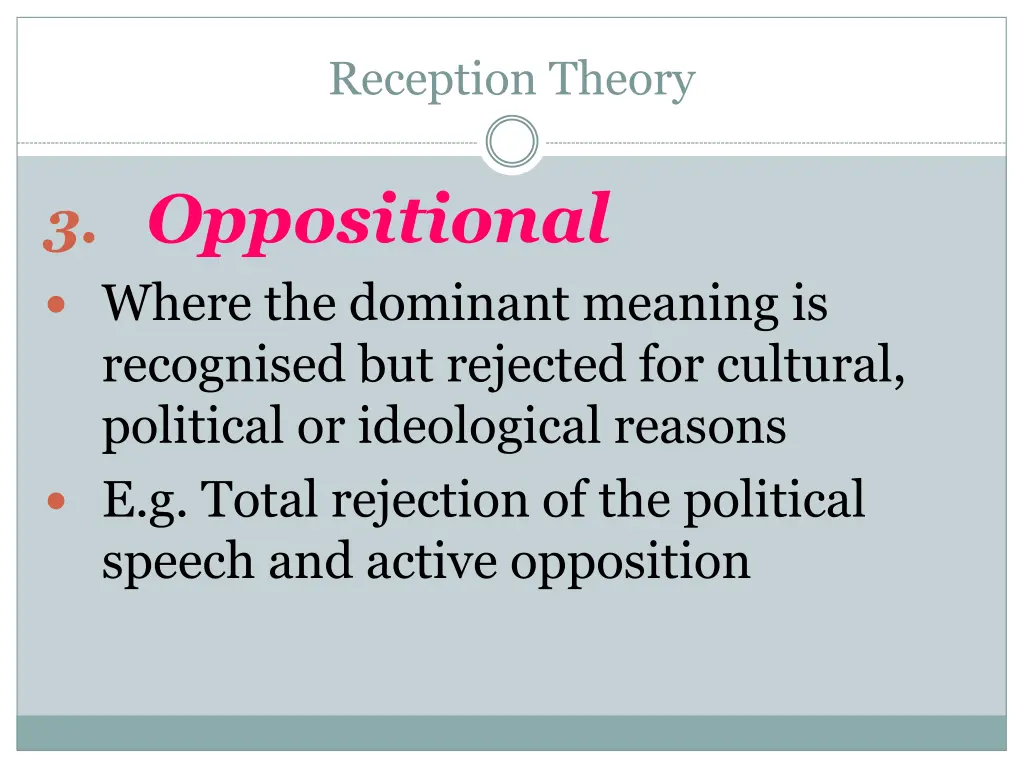 reception theory 5