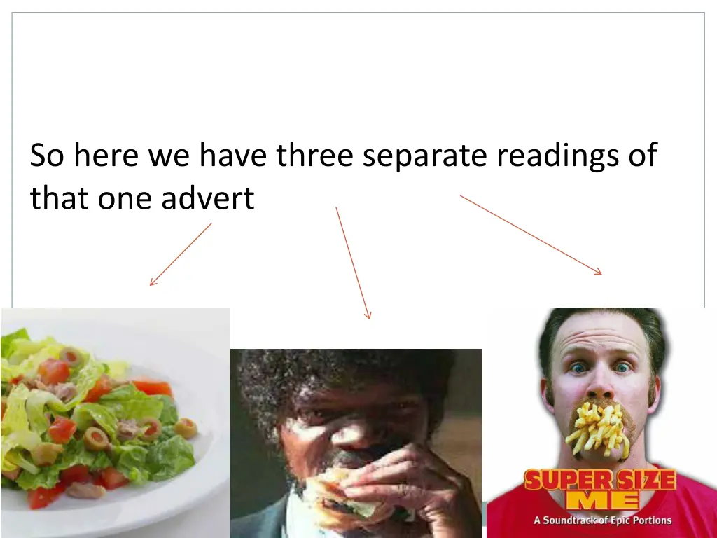 so here we have three separate readings of that