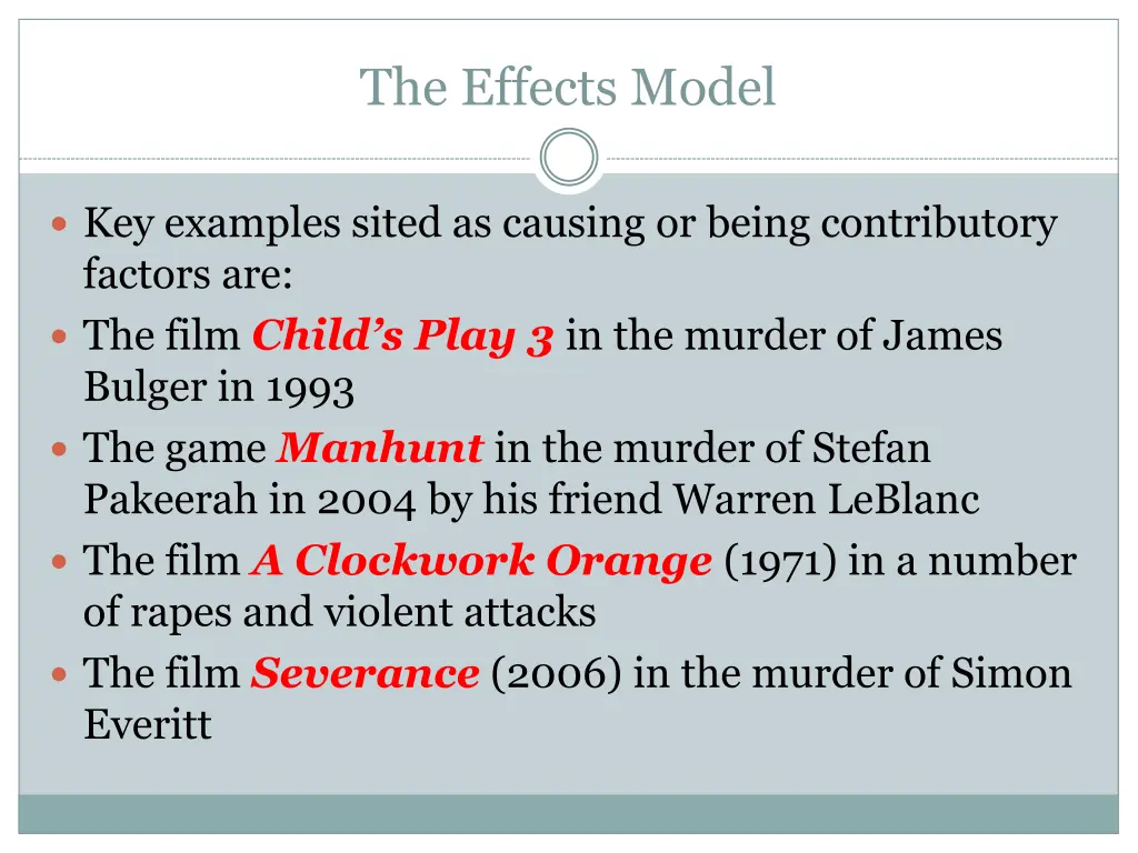 the effects model