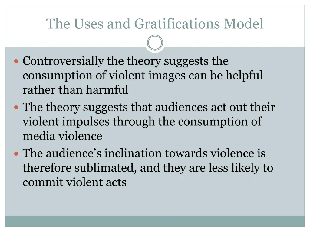 the uses and gratifications model 5