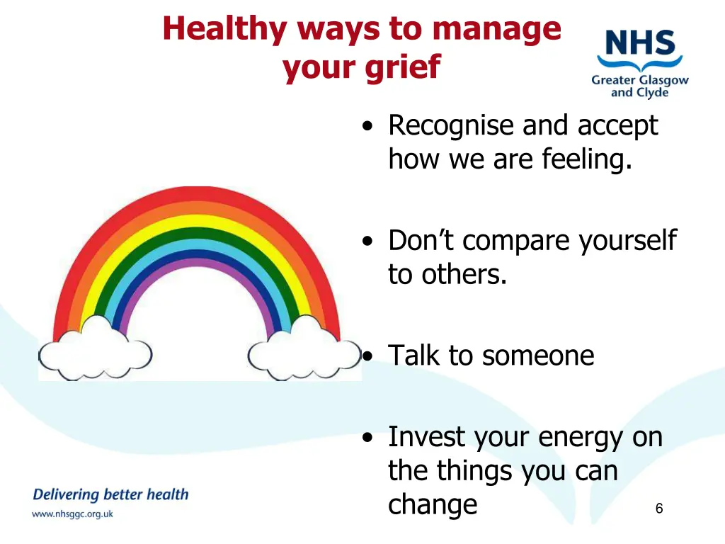 healthy ways to manage your grief
