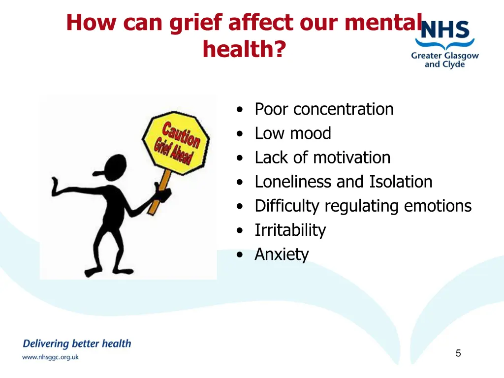 how can grief affect our mental health