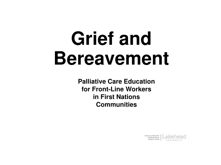 grief and bereavement