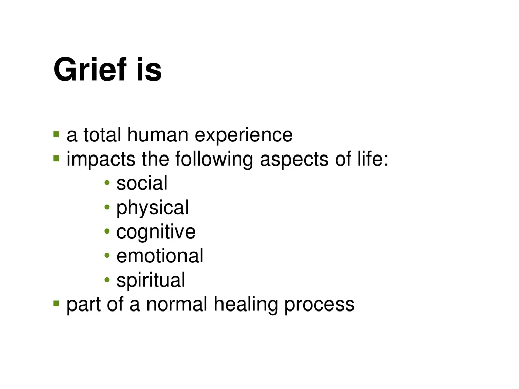 grief is