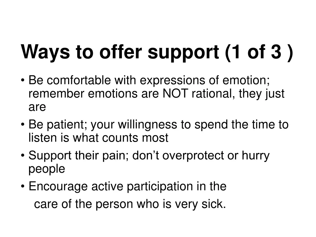 ways to offer support 1 of 3