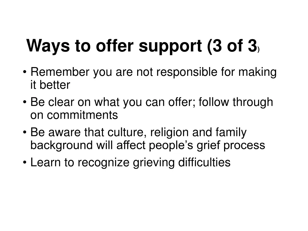 ways to offer support 3 of 3