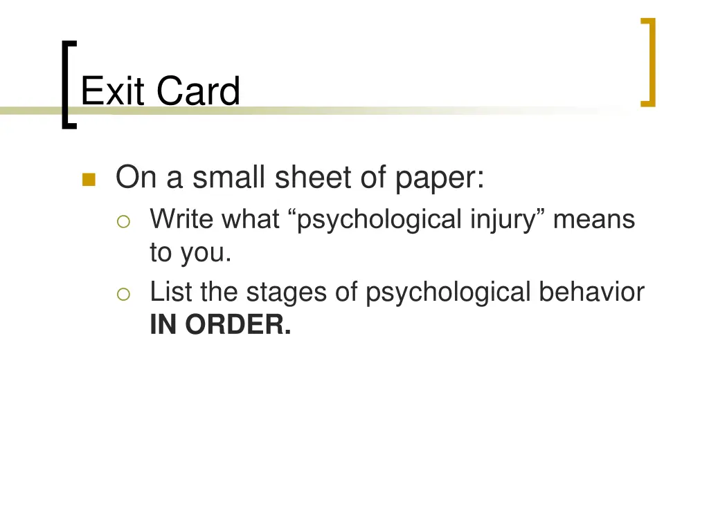 exit card