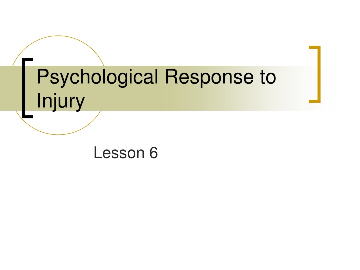 psychological response to injury