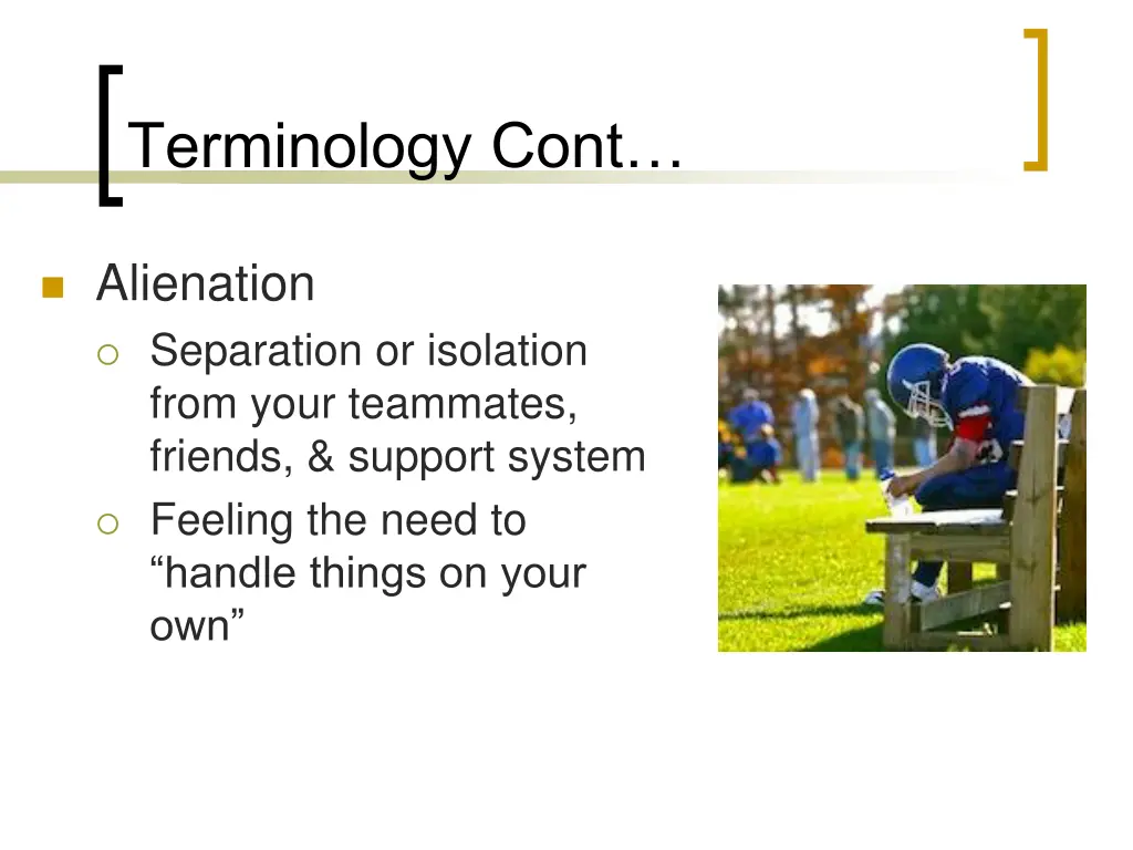 terminology cont