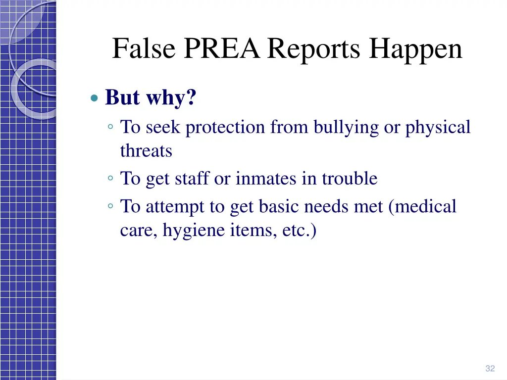 false prea reports happen