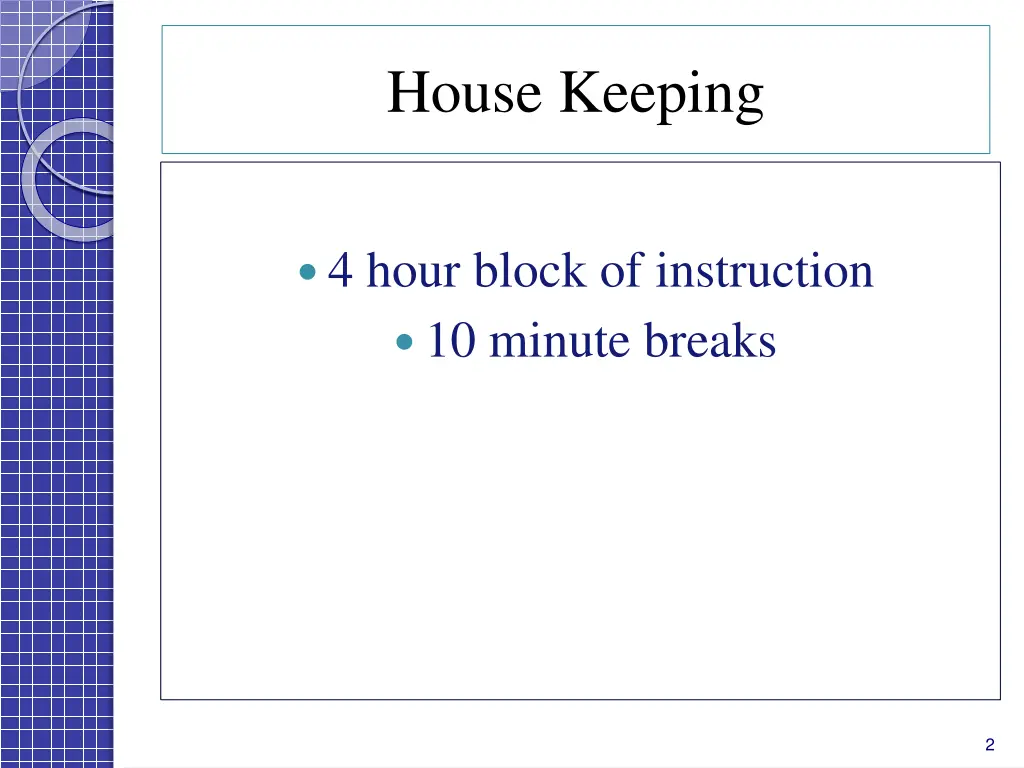 house keeping
