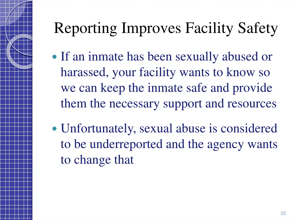 reporting improves facility safety