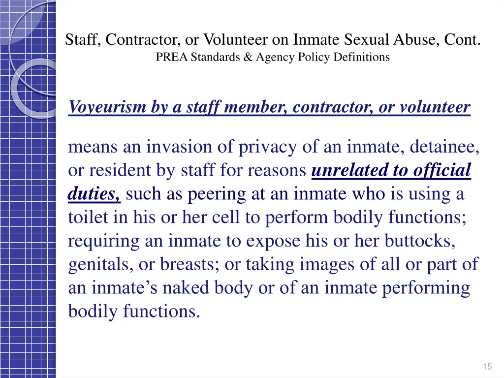 staff contractor or volunteer on inmate sexual 3