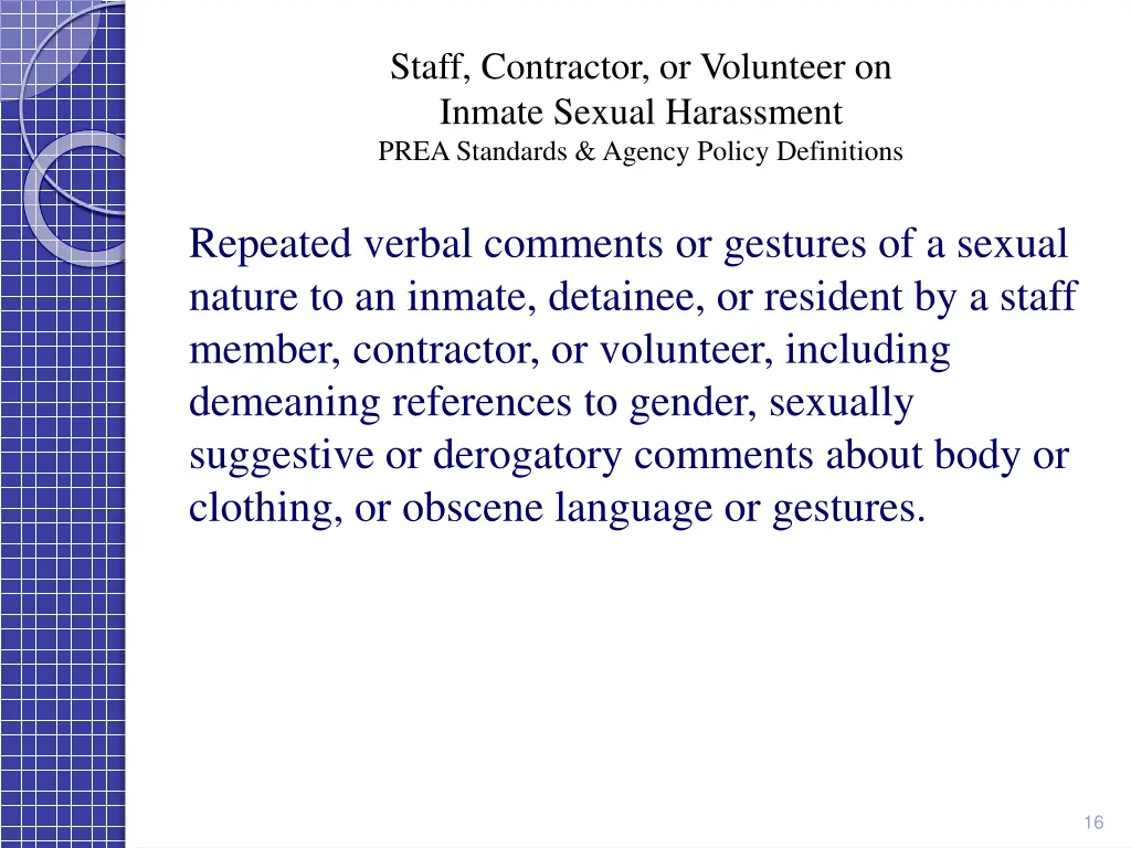 staff contractor or volunteer on inmate sexual 4
