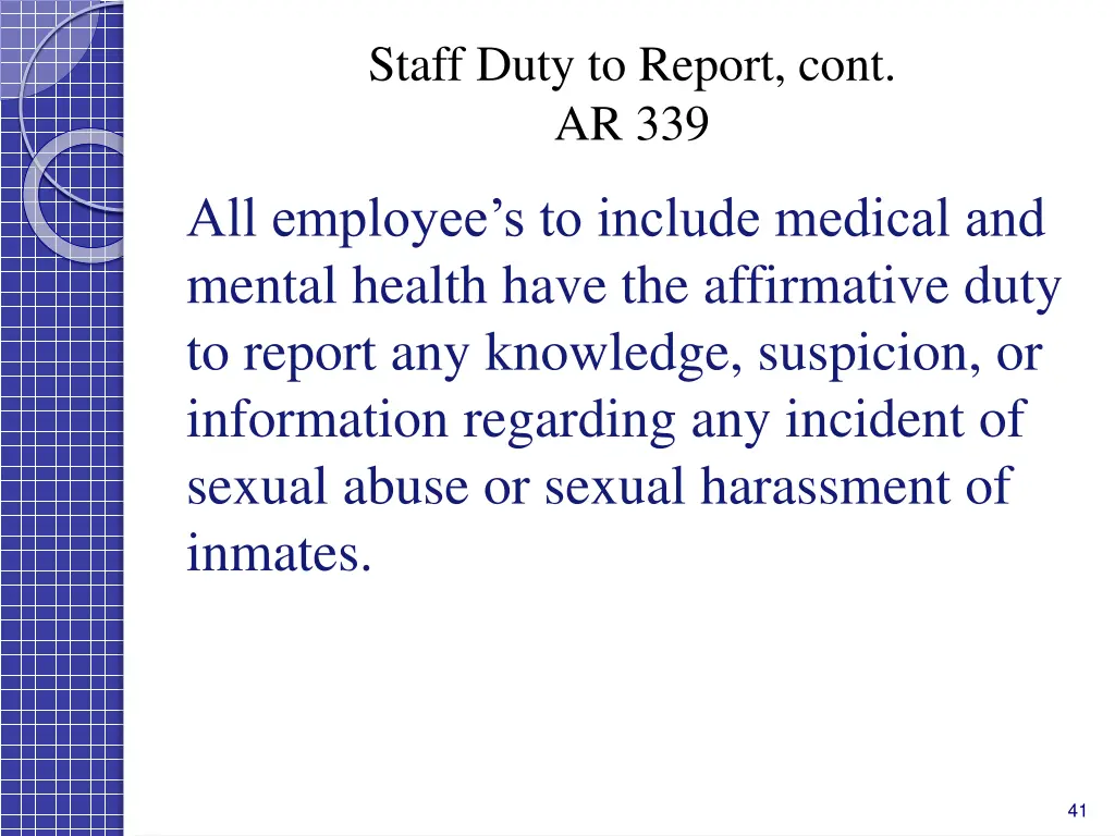 staff duty to report cont ar 339 2