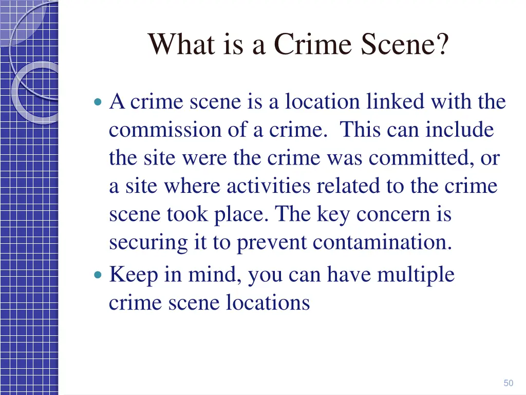 what is a crime scene