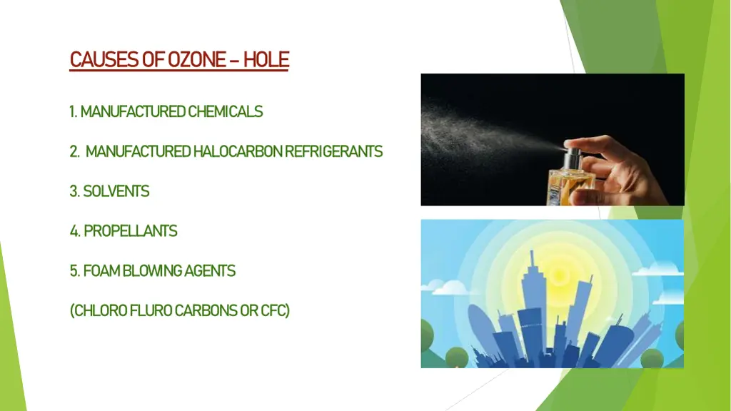 causes of ozone hole