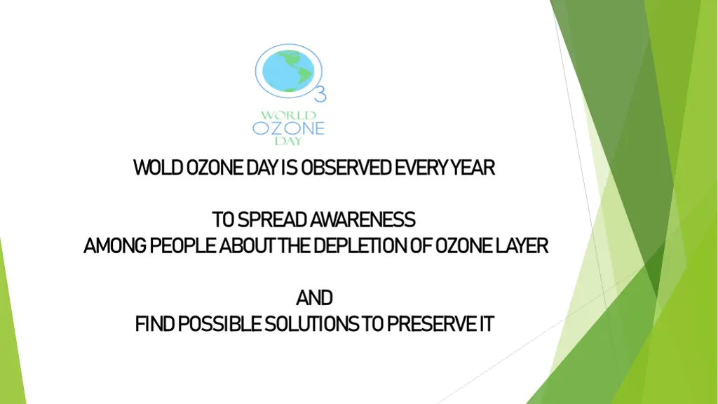 wold ozone day is observed every year